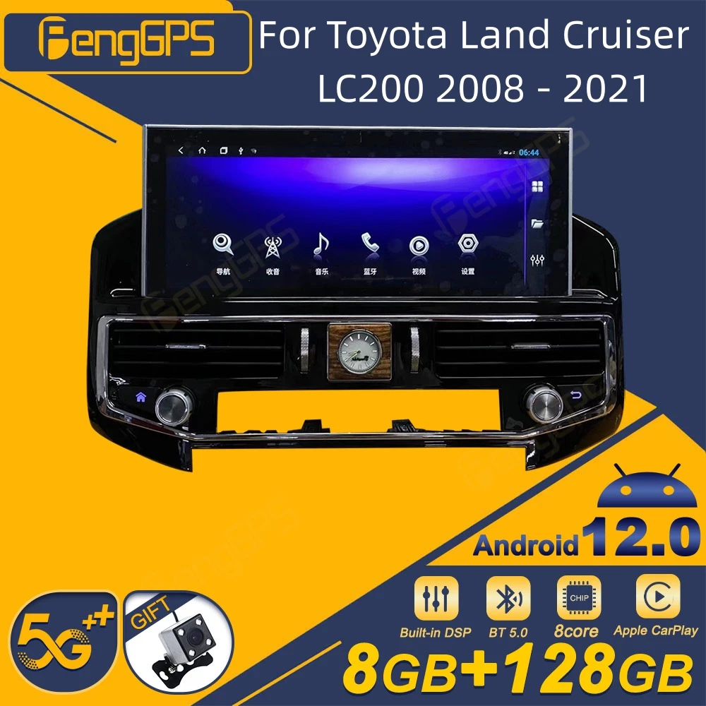 

For Toyota Land Cruiser LC200 2008 - 2021 Android Car Radio 2Din Stereo Receiver Autoradio Multimedia Player GPS Navi Head Unit