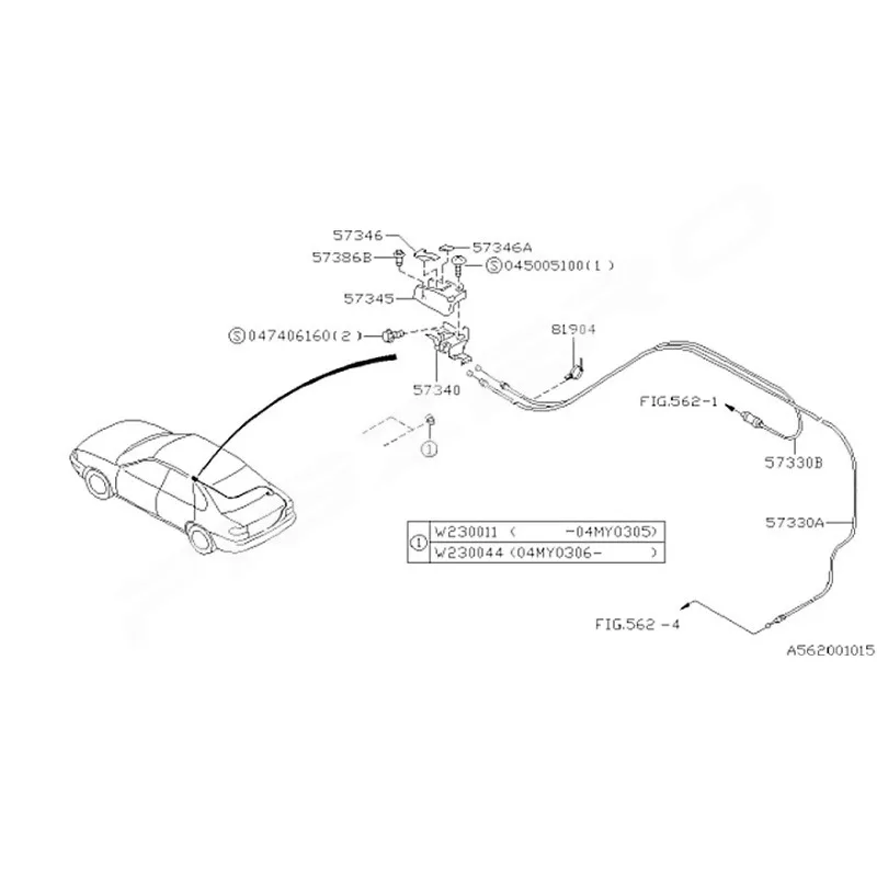 Genuine Trunk Release Switch Handle Cover for Subaru Impreza WRX STI GC GD - view 4