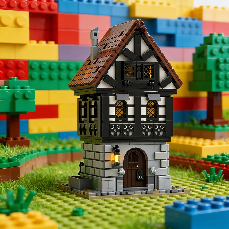 1259 PCS City Street Townhouse MOC Customize Modular Building Block Technology Kids Simple Educational DIY Boy Assembly Toy Gift
