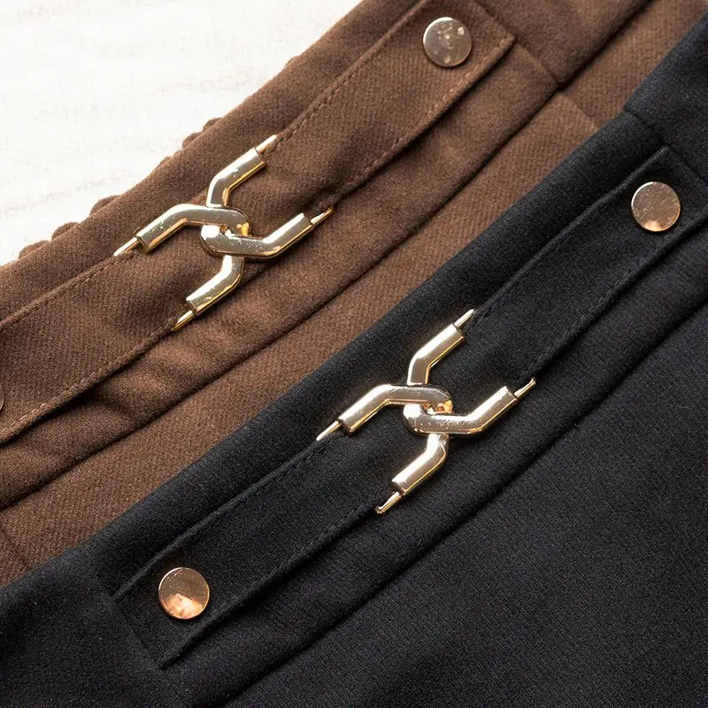 Women's Autumn and Winter Woolen Skirts 2026 New High Waist Straight Skirt Female Long Fashion Solid Color Warm Skirts U499