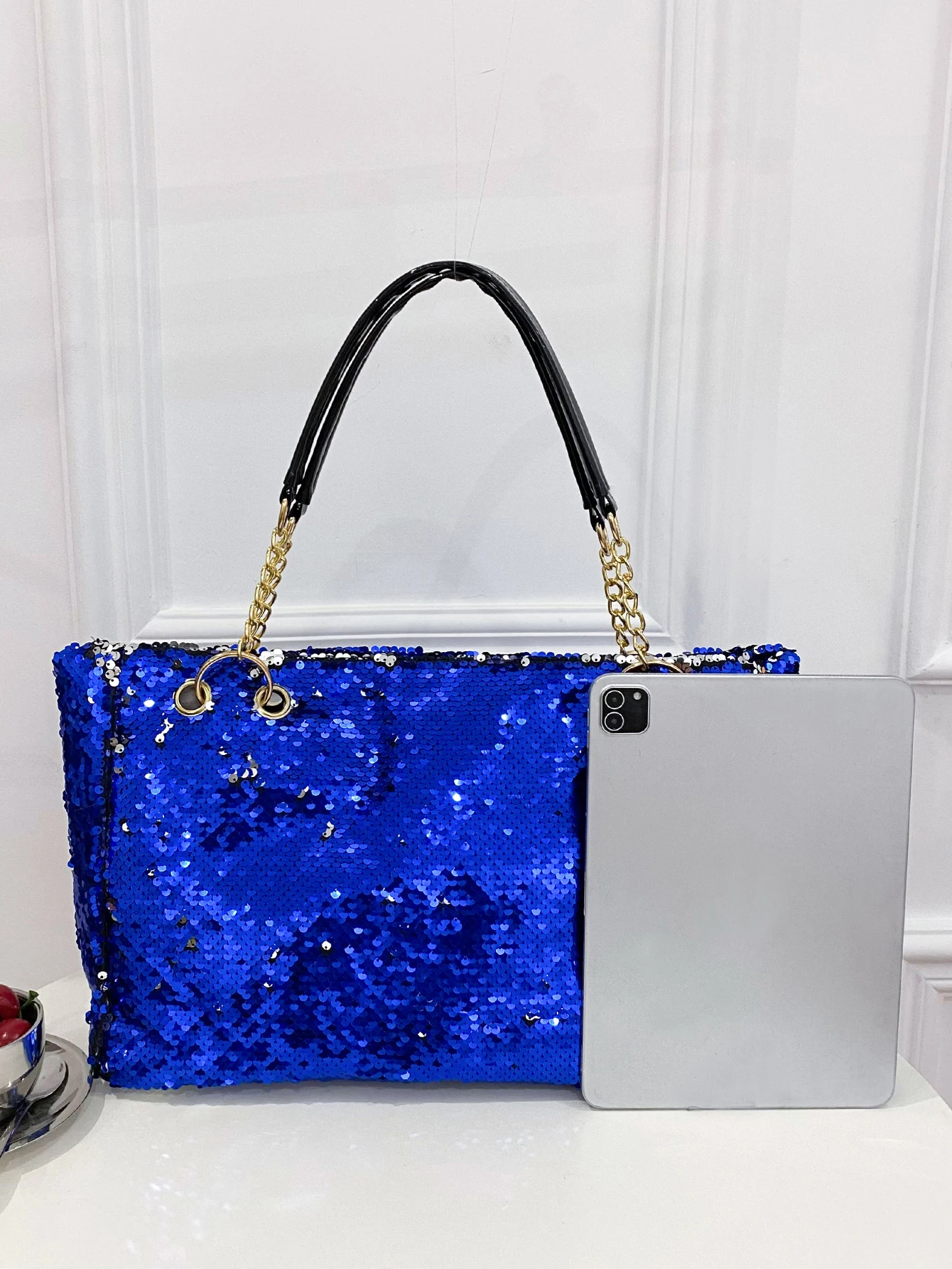 Fashion sequin portable pot bag female large capacity travel single shoulder bag versatile ladies bag