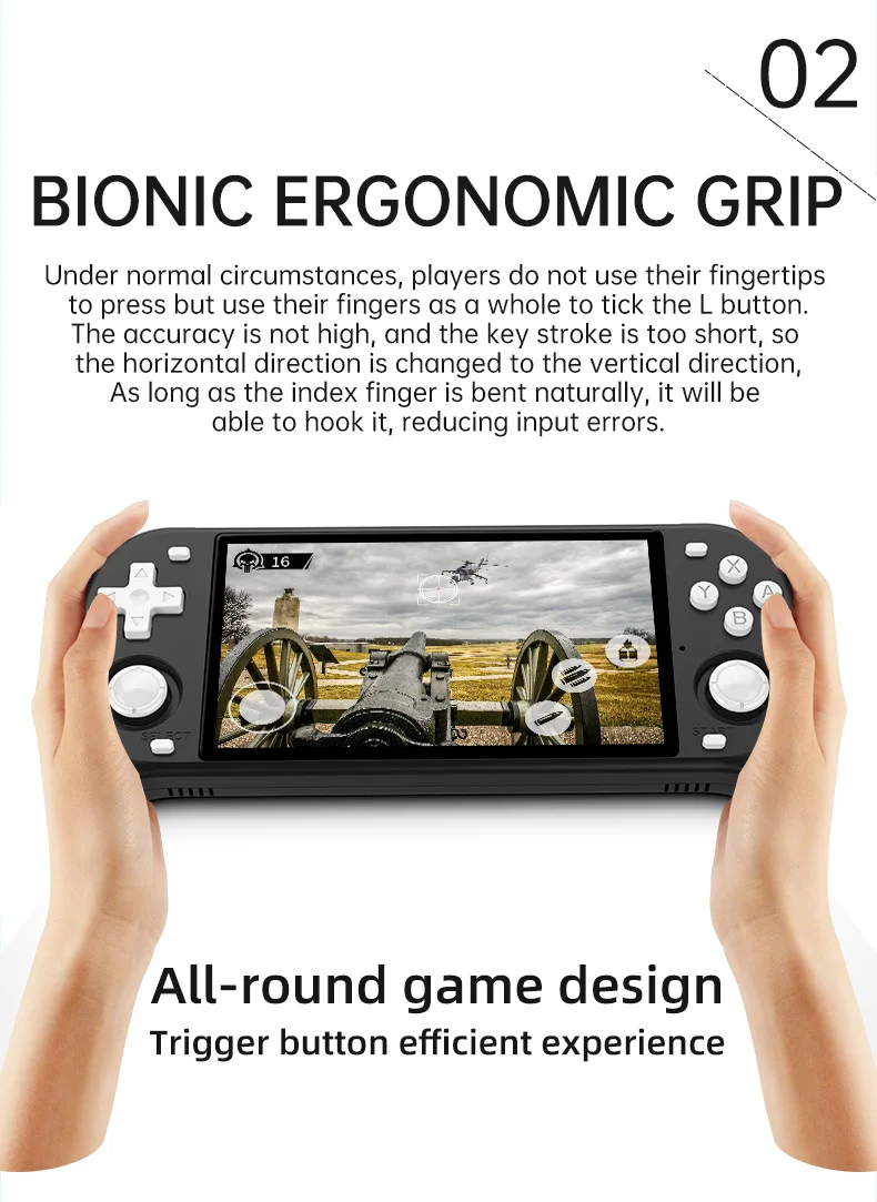 POWKIDDY RGB10 Max2 256G Retro Open Source System RGB10 max 2 Handheld Game Console RK3326 5.0-Inch IPS Screen 3D Rocker Gifit