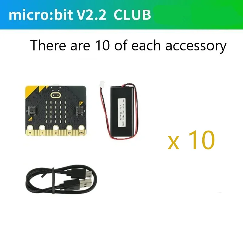 

BBC micro:bit V2.2 Club - 10 упаковок пучков Go