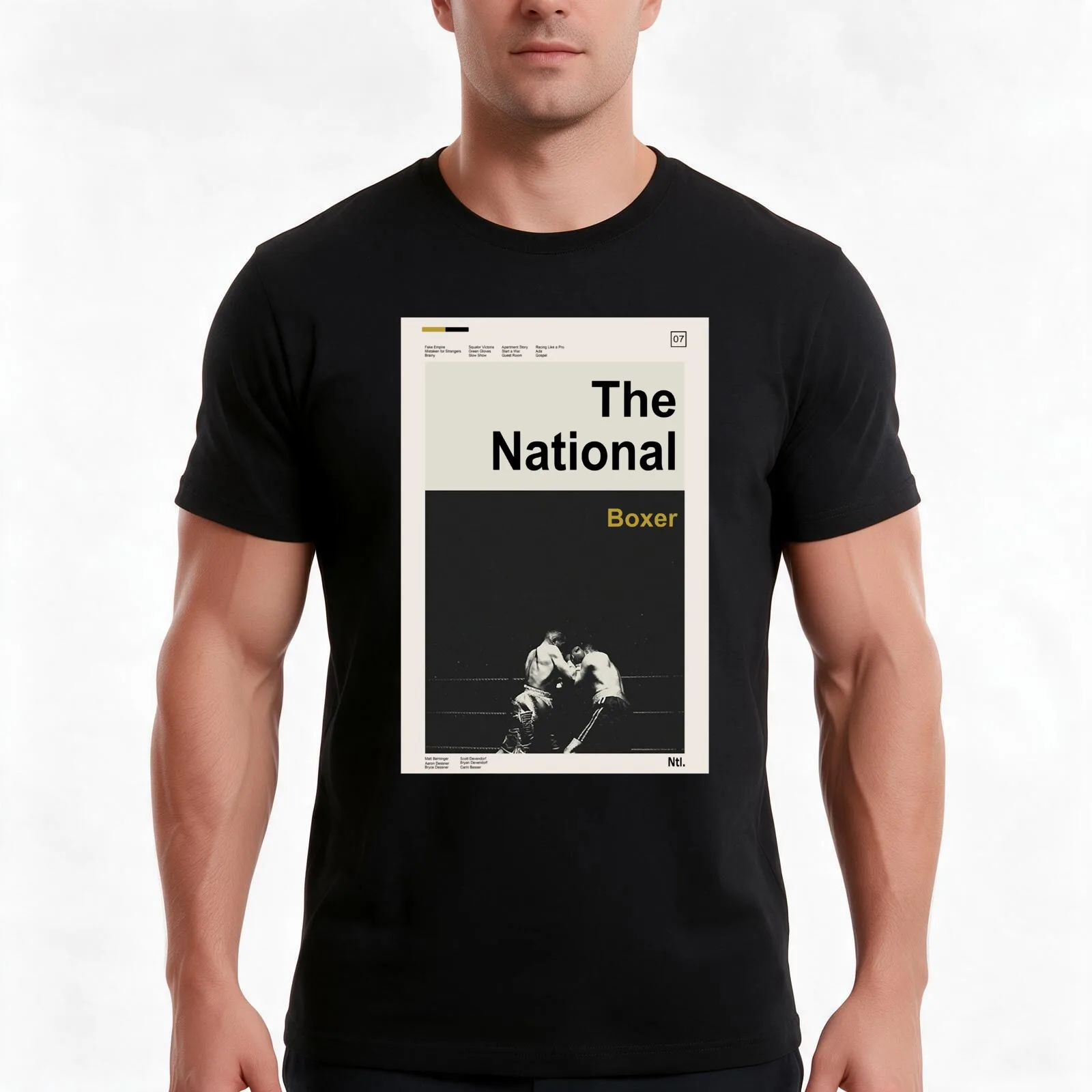 The National - Boxer Classic T-Shirt Summer Casual Cotton Tee Oversized Streetwear Tops Vintage Graphic Print 100% Cotton