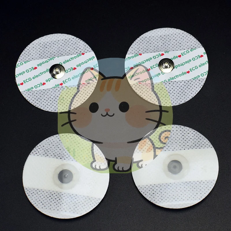 

~50 шт./упак. Электроды ЭКГ, медицинские одноразовые электродные накладки, аксессуары для ЭКГ, нетканые