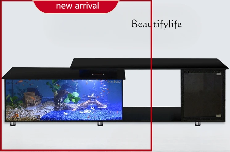 

Z TV Cabinet Fish Tank Aquarium Living Room Household Ultra-white Fish Tank Glass Coffee Table Water-free Double Filter Ecologic