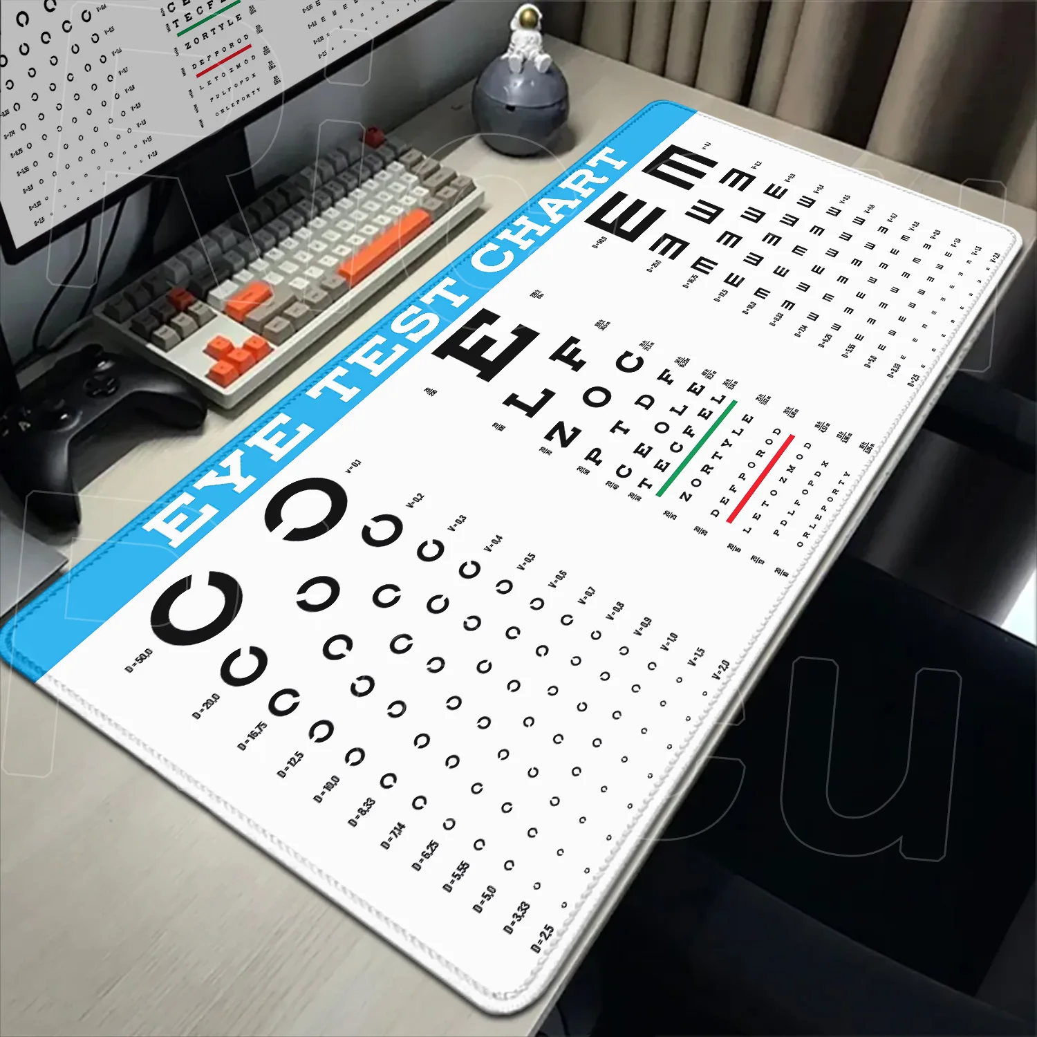 

Medical Eye Vision Chart Mouse Pad Laptop Gaming Rubber Mousepad Large 900x400mm Mouse Mat Table Rug PC Keyboard Desk Mats Desig