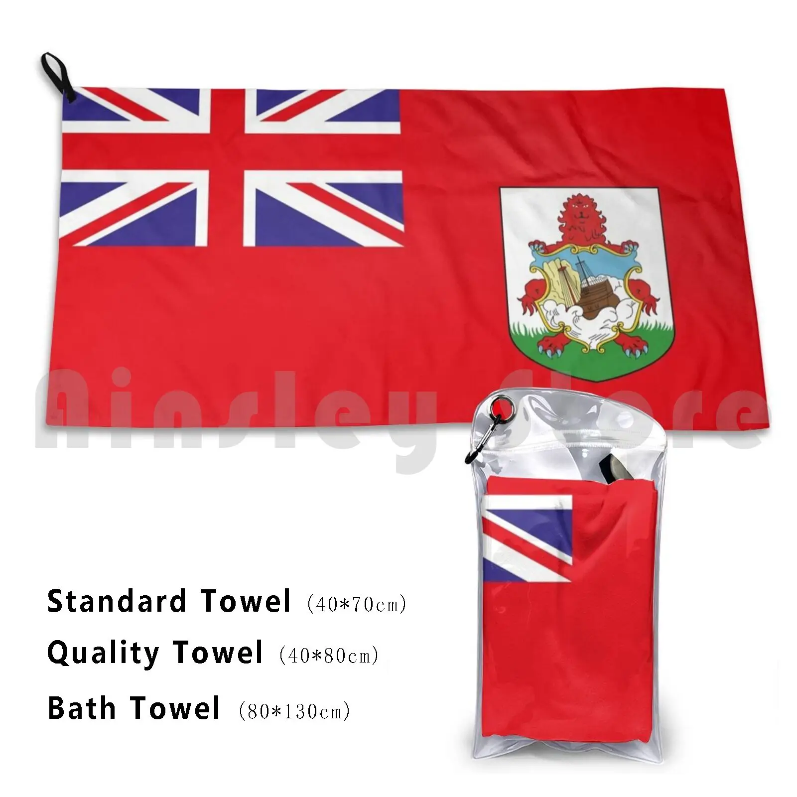 Bermuda Flag Beach Towel Quick Dry Quality Towel Union Jack Flag Britain British