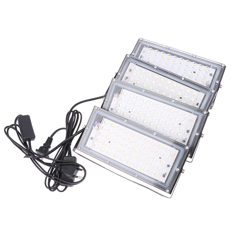 Luz LED de inundación para el hogar, foco impermeable IP65 de 50W, CA de 220V y 110V, iluminación de jardín al aire libre, Reflector de luz fundida