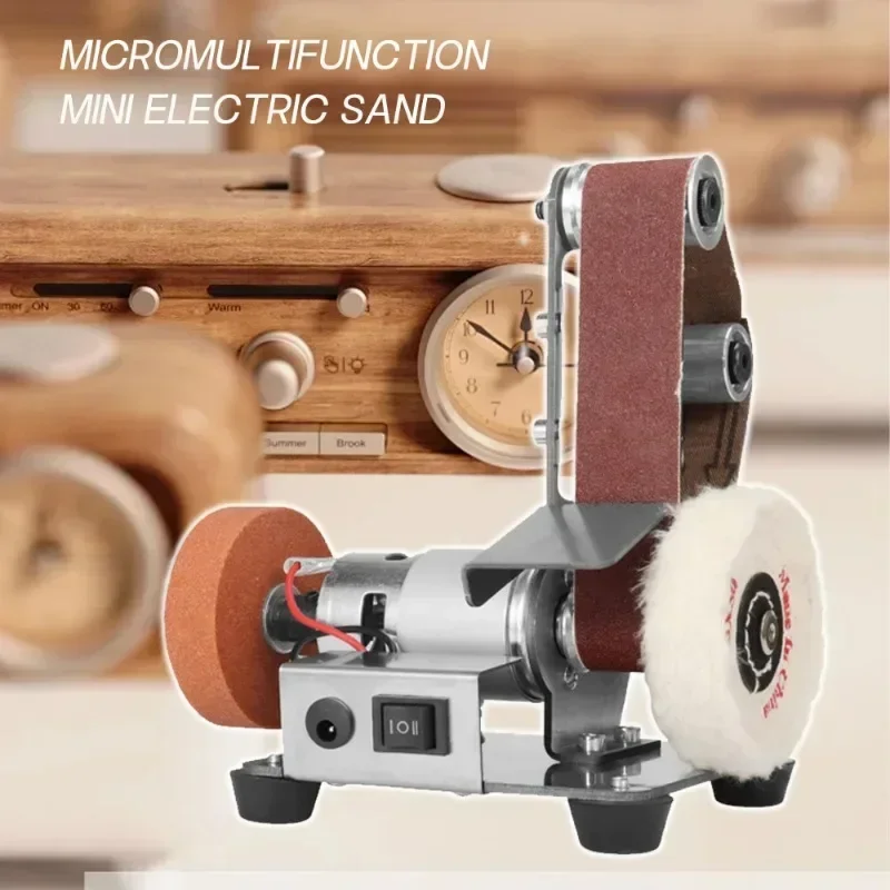 New Mini Multifunctional Belt Sander Mini Electric Grinder DIY Polisher Household Woodworking Sanding Sharpening Special Tools