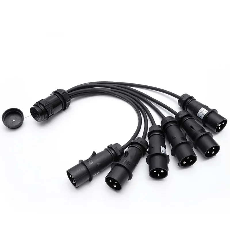 

Socapex Stage Lighting 19-core Aviation Plug Power Cord and Cable with Loose Ends, 1meter Long, 3*2.5 square