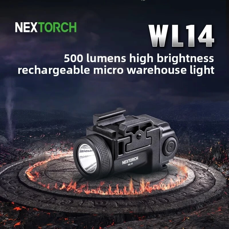 

NEXTORCH WL14 Underslung Light, Type-C Direct Charging, Rechargeable High-Brightness Tactical Light with Intelligent