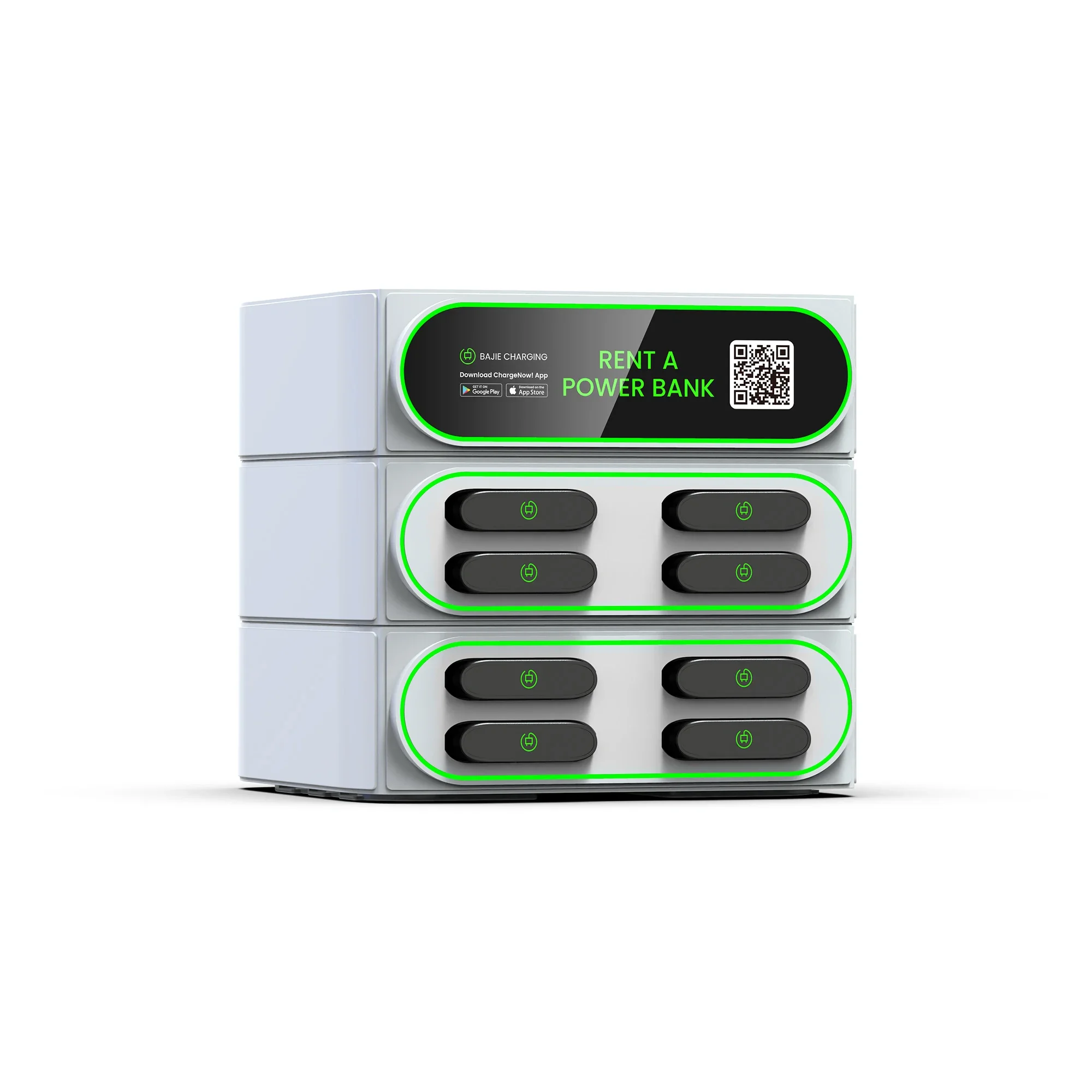 New Product Charger Sharing Power Bank Digital Display 4 Slots Stacking Version Charging Station