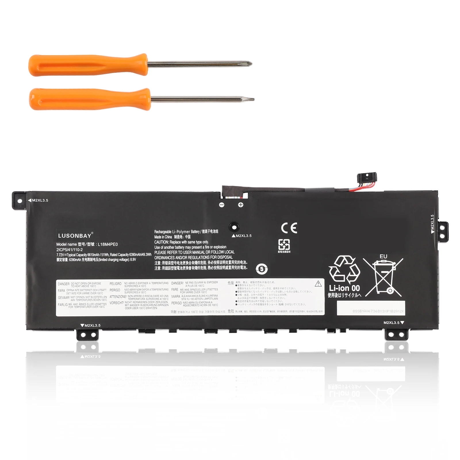 

LUSONBAY L18M4PE0 L18C4PE0 L18L4PE0 5B10U40209 Laptop Battery For Lenovo IdeaPad 4G 14Q8C05 Yoga C740 14 C740-14IML 51WH