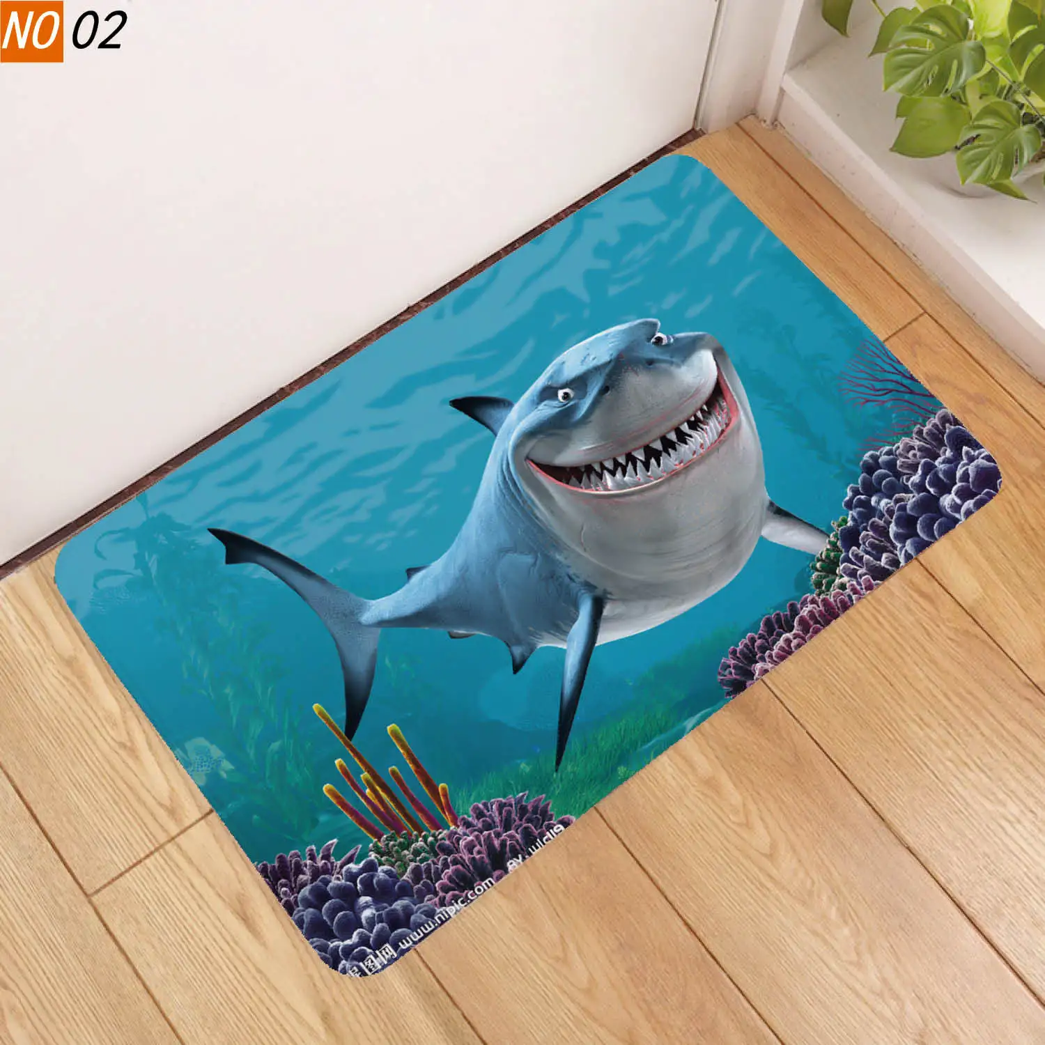 Home Lustige Shark Boden Matte Schlafzimmer Korridor Teppich Nicht-slip Weichen Tür Matte Teppich In Die Flur Küche Teppich matte Im Bad