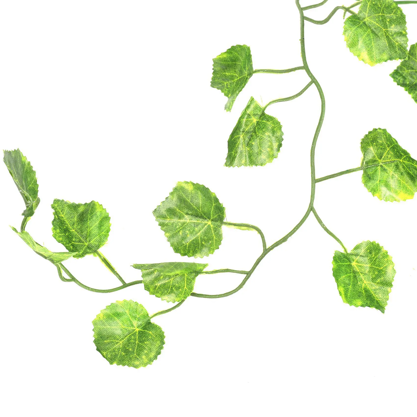 LICE-2 Pz 2 M Lungo Piante Artificiali Foglie di edera Verde Uva Artificiale Vite Falso Parthenocissus Foglie di Foglio Begonia