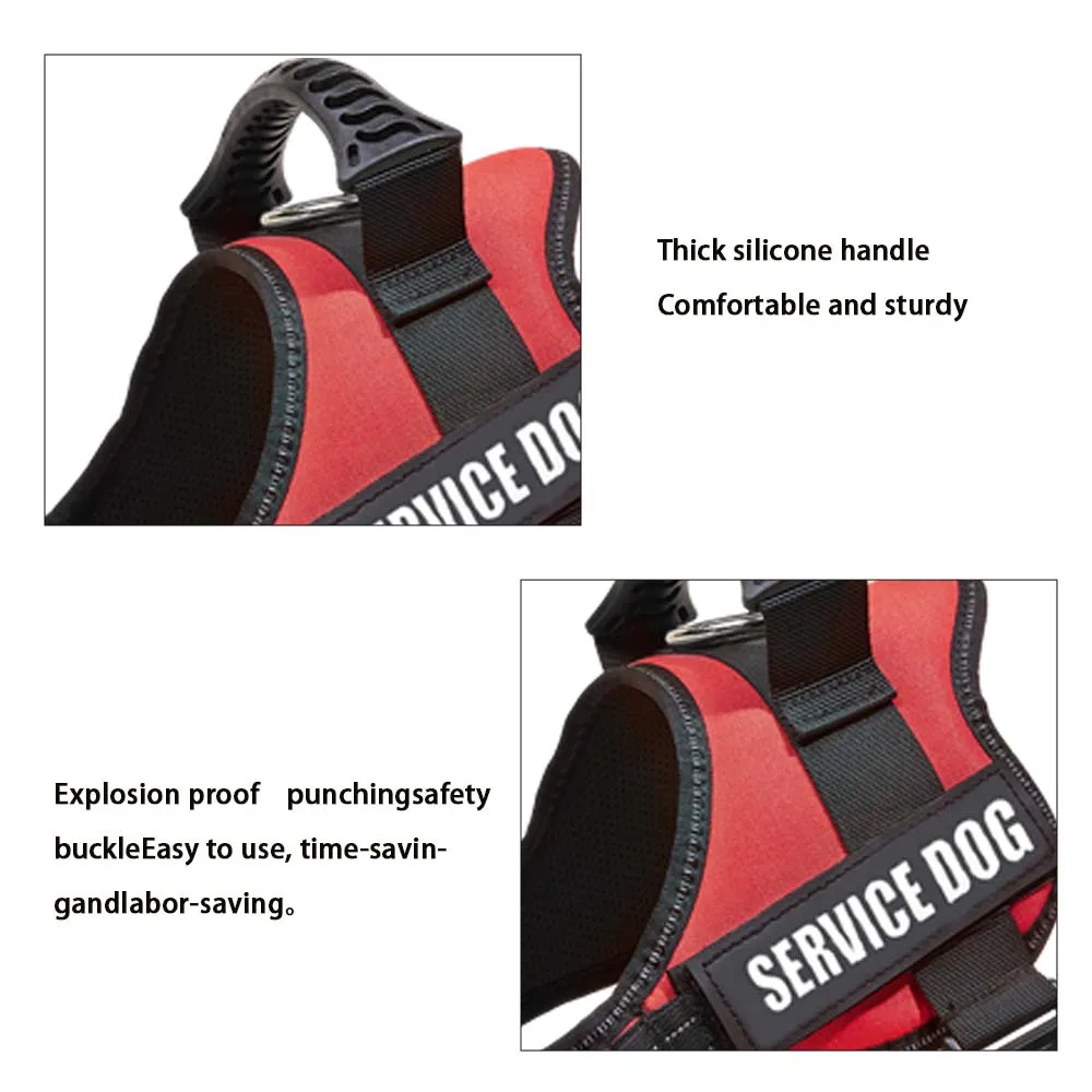 Reflektierendes Hundegeschirr, Weste, Aufnäher, ID, individuell, ohne Ziehen, atmungsaktiv, verstellbar, Haustiergeschirr für Hunde, Outdoor-Walking, Hundebedarf – Detail 18