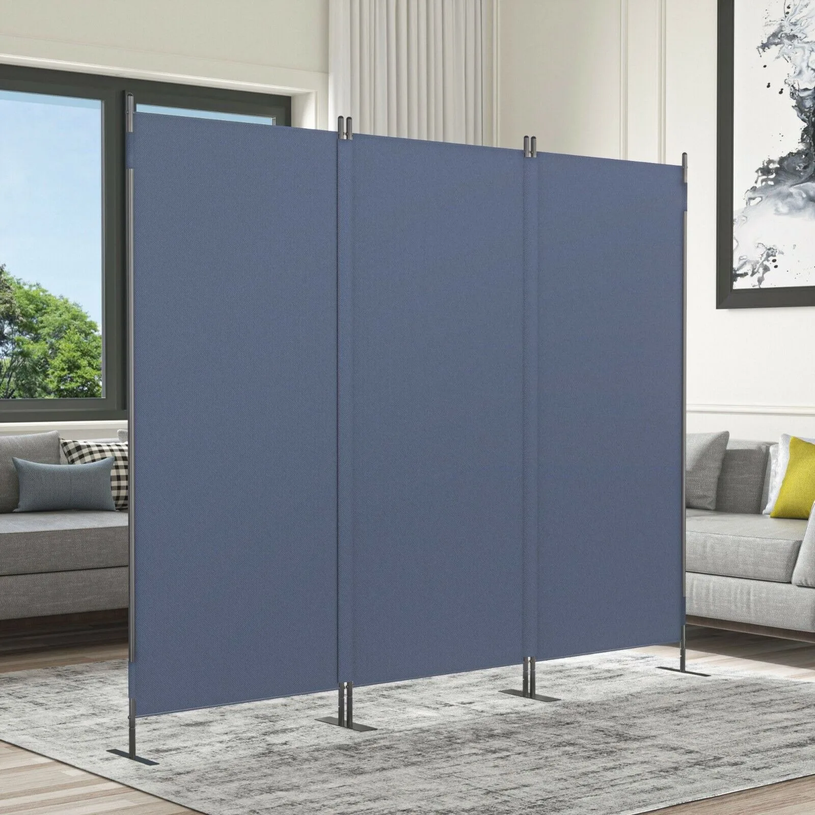 

US 3-Panel Room Divider Folding Partition Privacy Screen Wall Divider Home Office