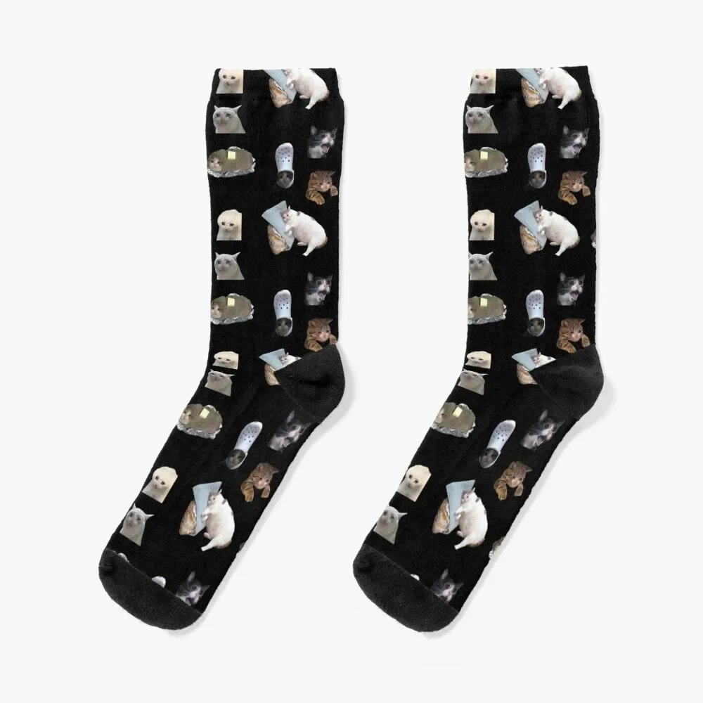 Crying Cat Meme Pack Socks christmass gift christmas gifts Heating sock Socks Ladies Men's