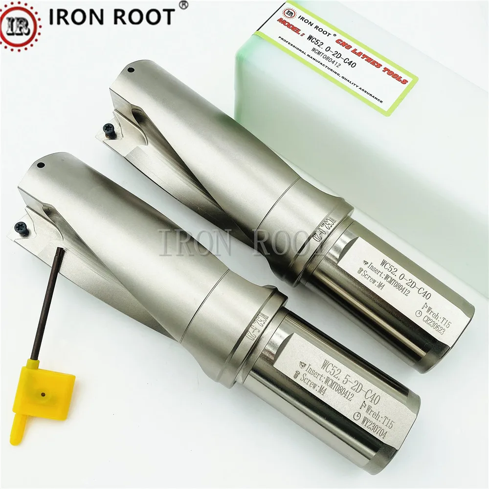 

IRON ROOT WC Series 2D Indexable U Drill Diameter 50.5mm-55mm Violent Drill CNC Lathe Tool Suitable for WCMX080412 Carbide Inser