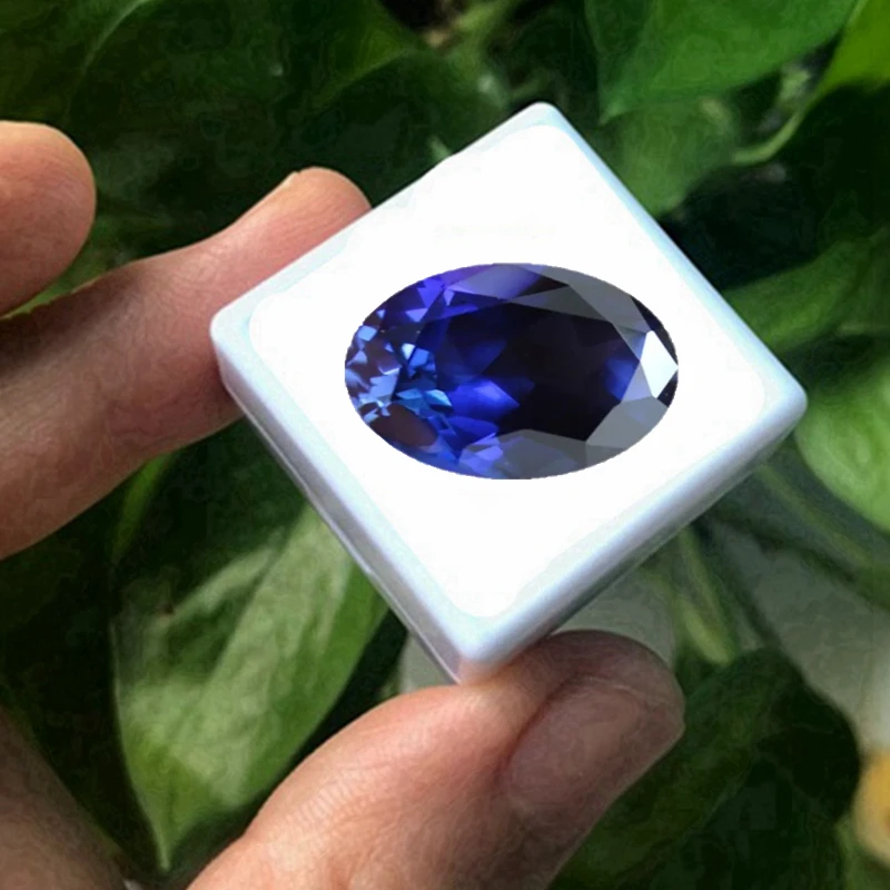 

Boxed Pretty Large Sapphire Oval Cut VVS Loose Gemstones for Jewelry Accessories/Collection/Mounting/Gift Chic Stone