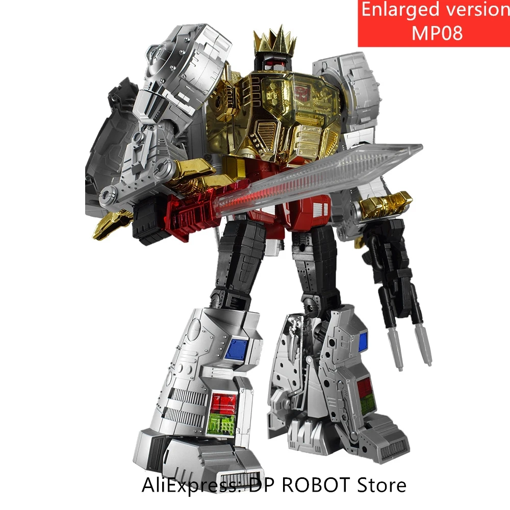 【IN SROCK】Transformation MP08 Grimlock MP-08 Metallic Color Enlarged KO Version Action Figure With BoX