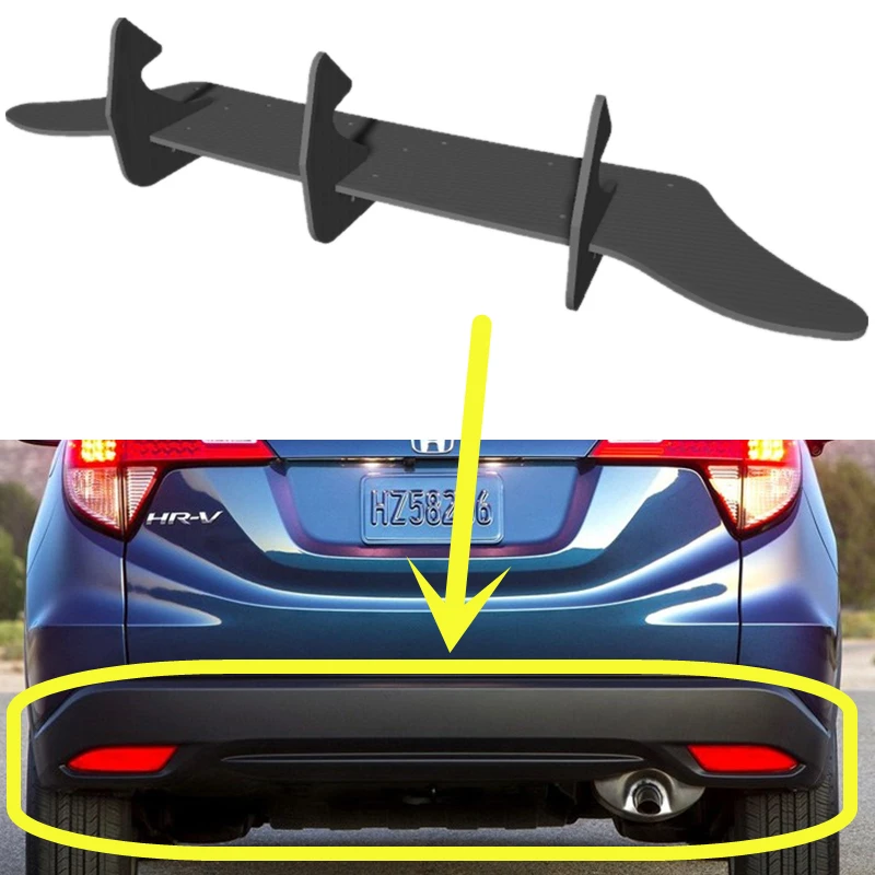 

For Honda HRV H-RV 2013-2016 Year Rear Diffuser Bumper Lips Spoiler Splitter Body Kit Accessories
