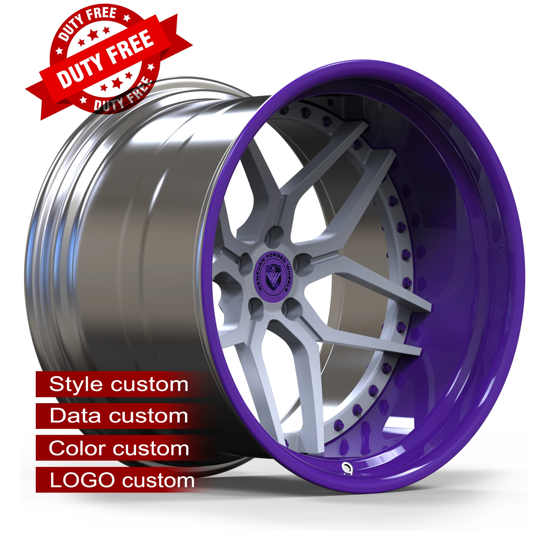 2026 Wheel 2 Forging Piece Rims 5X112 3 Piece Concave 5 Spoke for bmw G82 corvette 5x120 5X114.3 BC Forged Wheels 19 20 21 Inch