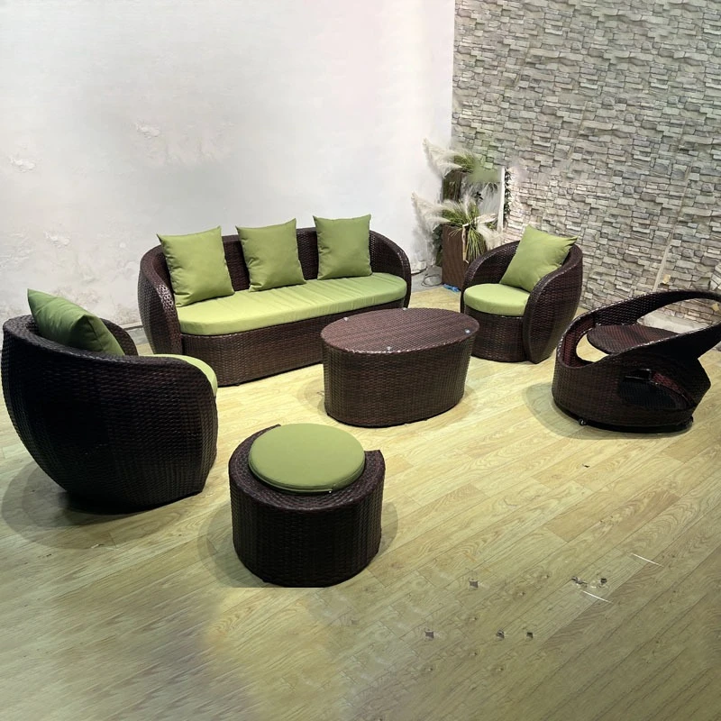

Rattan outdoor furniture open-air balcony leisure living room sofa combination creative cafe