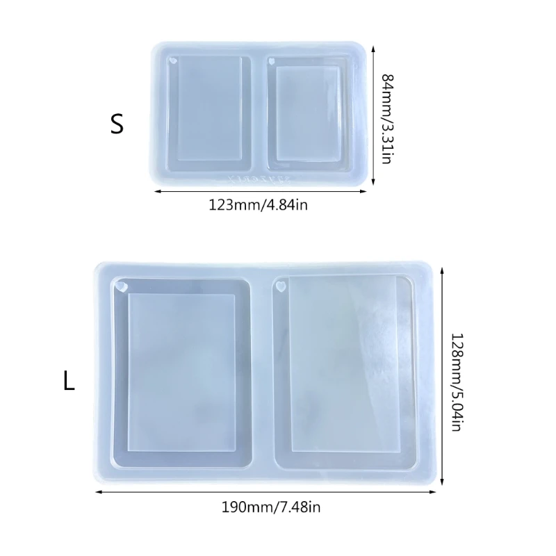 Mirror Photo Frame Ornaments Silicone Molds Suitable for Epoxy Resin Diy Crafts Jewelry Making Home Dropship