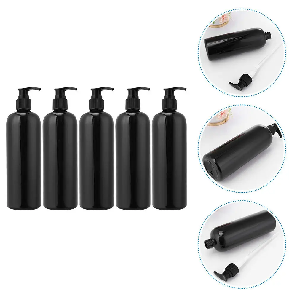 

5Pcs Soap Dispenser Pump Plastic Bottles Refillable for Shampoo Lotion Hand Soap Shower Gel Bathroom Kitchen Pump Bottle