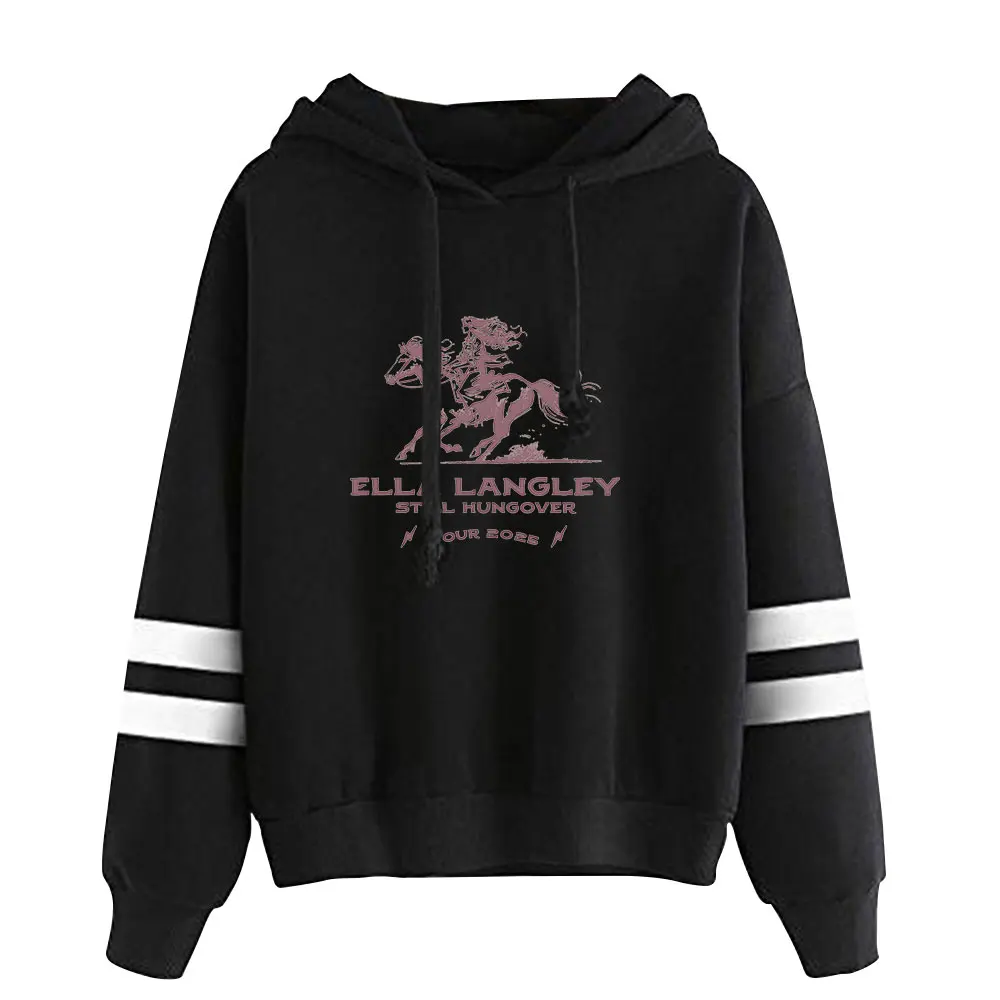 

Ella Langley Merch Hoodies Pocketless Parallel Bars Sleeve Sweatshirt Casual Clothes Everyday Wear