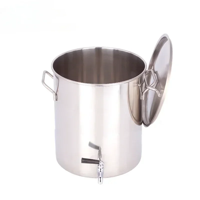 Camping Stainless Steel Turkey Fryer Pot Large Capacity Boiling Pot With Gas Burner Stove