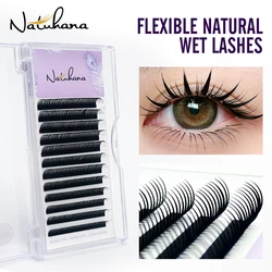 Wet Lashes Cosplay Eyelash Extensions 0.07mm Mink Spikes Lashes Manga Wispy Premade Russian A Shape Natural Eyelashes