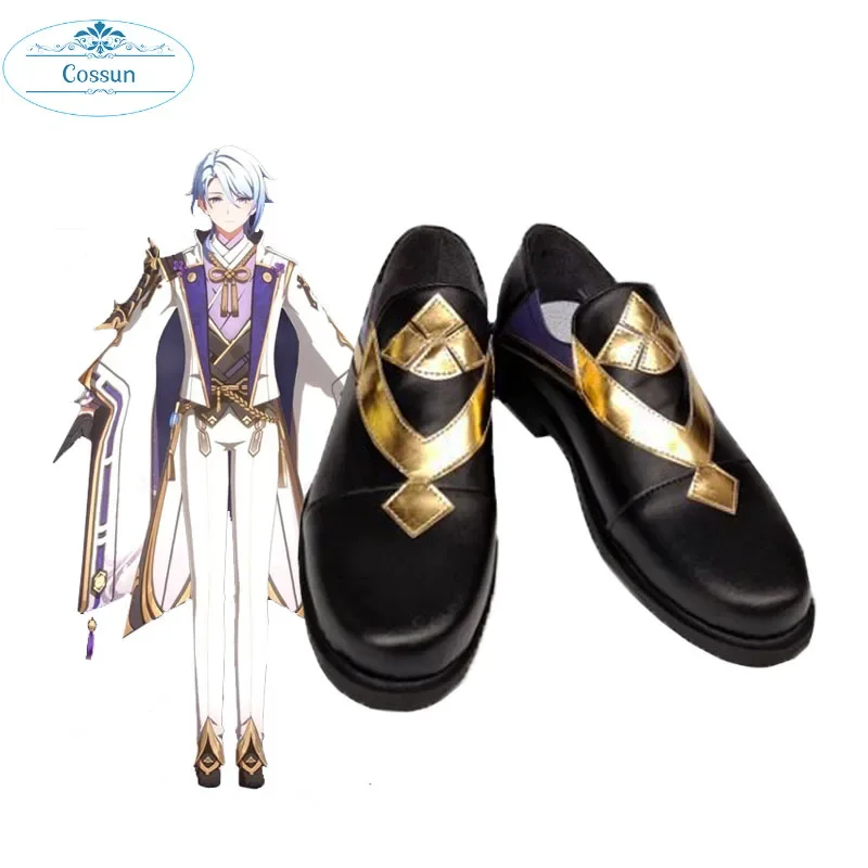 Genshin Impact Kamisato Ayato Cosplay Costume pour homme, jeu, frère, chaussures