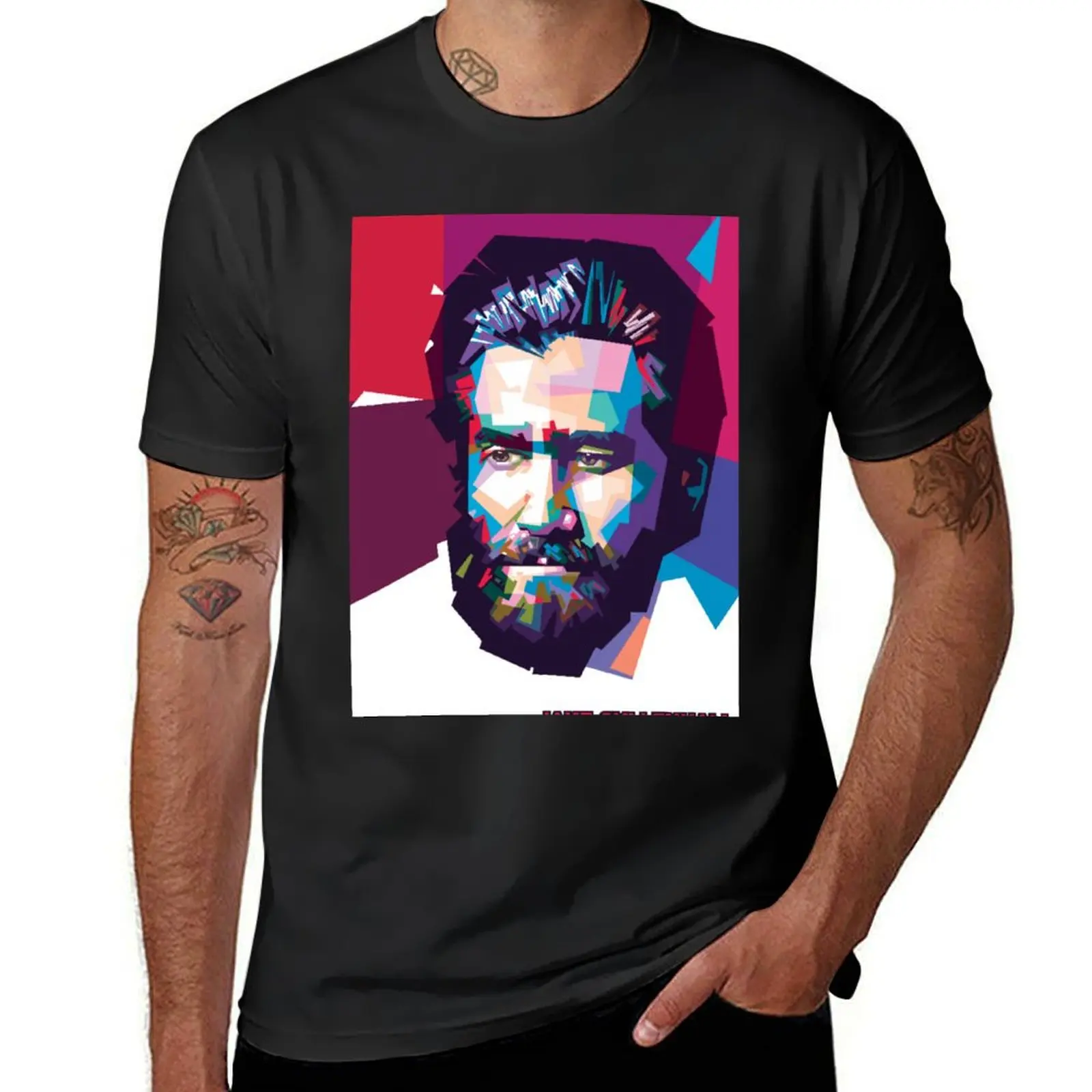 Jake Gyllenhall pop art T-Shirt blacks boys whites mens t shirts