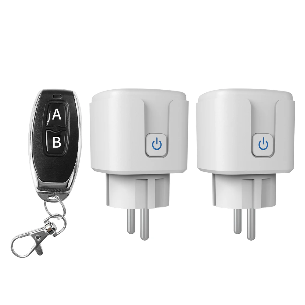 Kabellose Steckdose RF433 Smart Home Fernbedienungssteckdose 16A EU FR Universalstecker Ferngesteuert EIN/AUS Elektrisch für Beleuchtung Ventilator TV