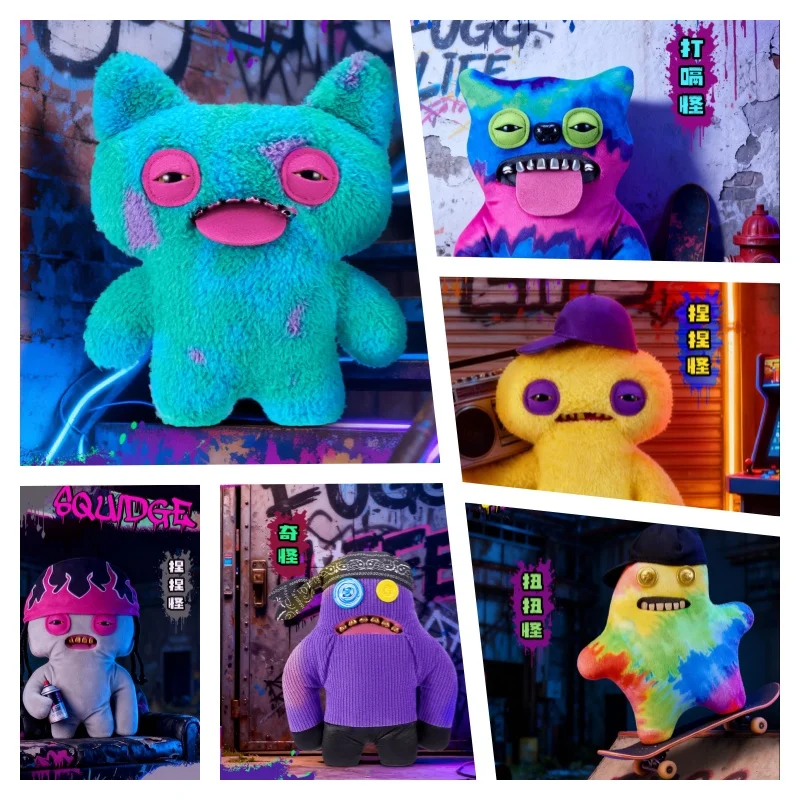 Original Fuggler Fugg Life Plush Monster Doll Big Eyed Tooth Monster Peluche Toy Soft Pillow Collection Birthday Gifts Big Doll