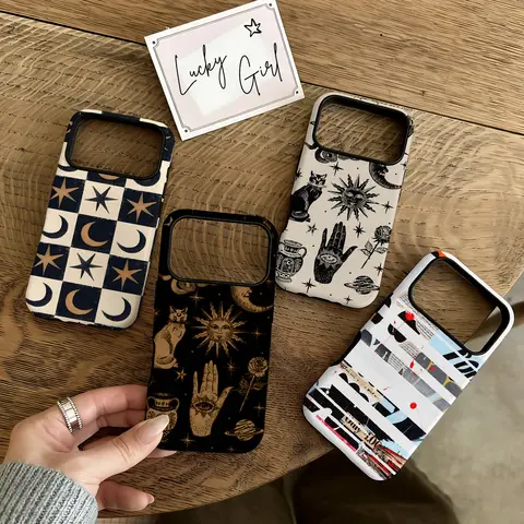 Clmj Swag Mystic Moonstar Phone Case for iPhone 17 17e 16e 16 15 14 13 12 11 X XS XR XSMAX 7 8 Air Pro Max Plus Double-layer