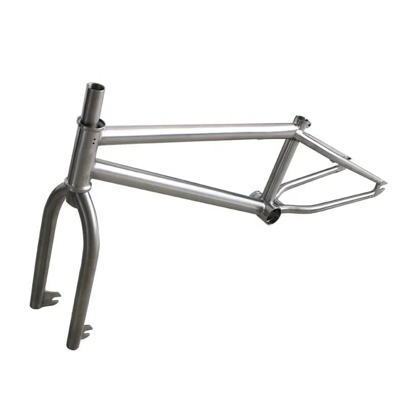 Custom GR9 3Al/2.5V Titanium Racing Bike Frame Set Titanium Bicycle Frame And Fork For BMX