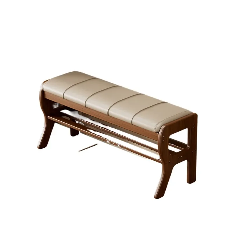 Solid Wood Shoe Bench with Storage Entryway Stool Compact Shoe Rack Cabinet for Small Apartment Doorway Seating Organizer