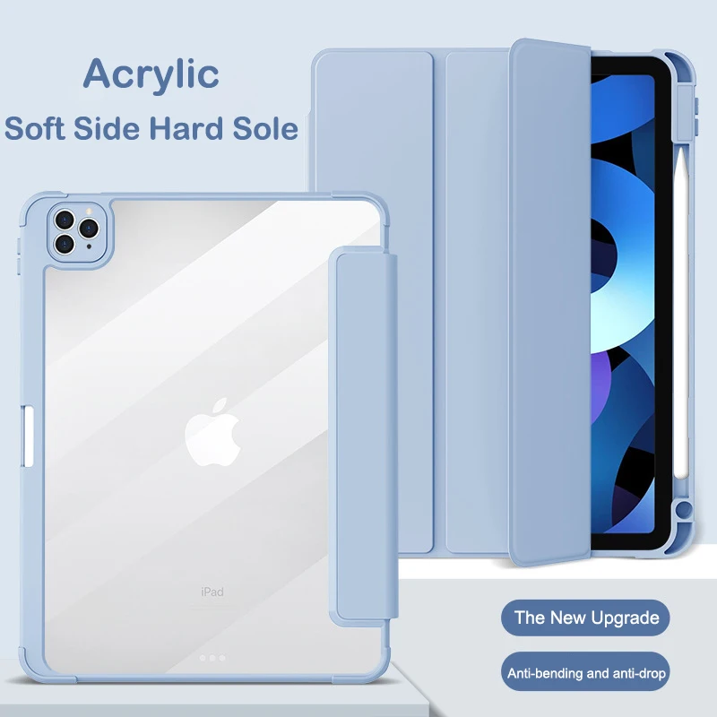 2022 новый акриловый чехол для iPad Voor 2020 2019 8th 10,2 2018 2017 Mini 6 9,7 Pro 11 7,9 Air 1 2 3 4 5 с крышкой в виде ручки