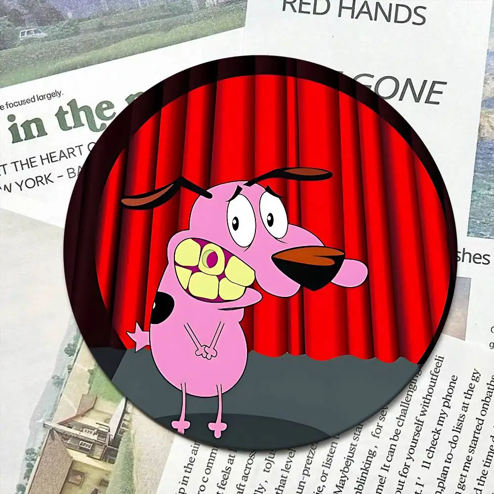 أنيمي C-شجاعة جبان الكلب أنيمي زر دبوس بروش الملابس الكرتون شارة ظهره الديكور مجوهرات اكسسوارات