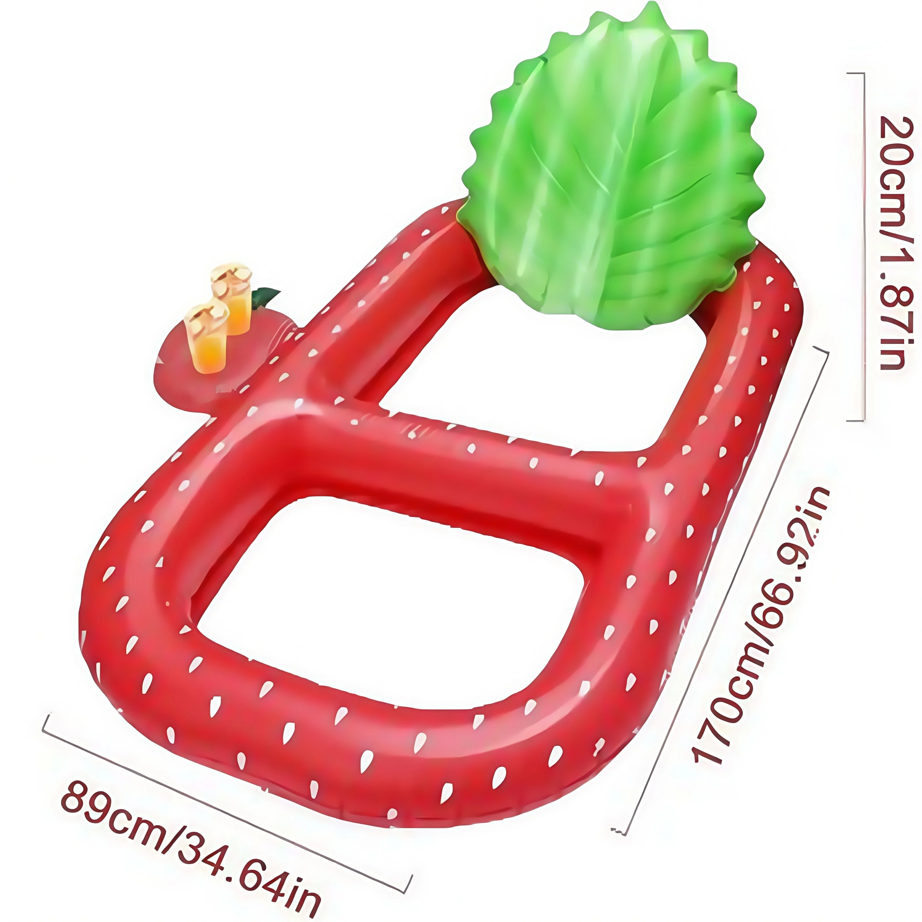 ركوب قابل للنفخ بمياه الفراولة مع كرسي صالة مدعوم بالماء وحوض سباحة فواكه