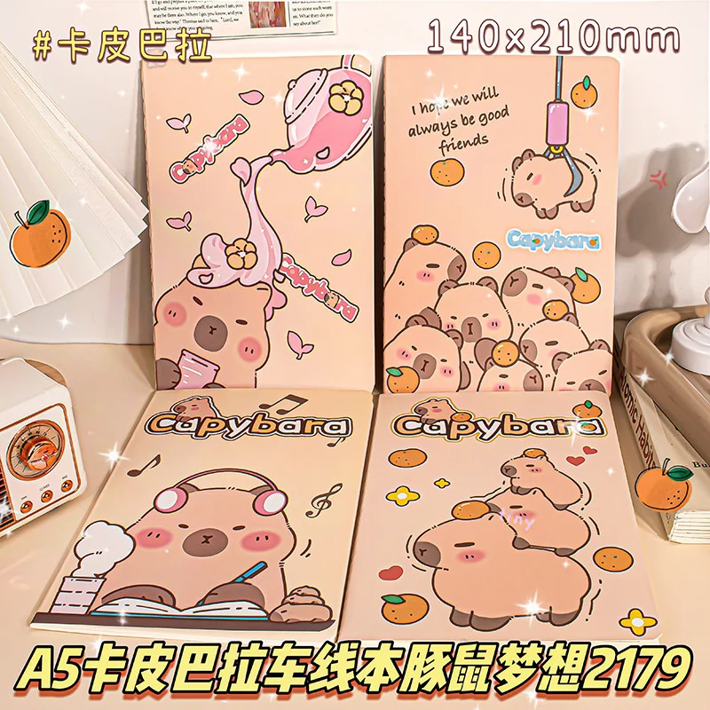 8pcs/lot Creative Capybara Notebook Cute Word Notepad Diary Planner Stationery Gift School Supplies