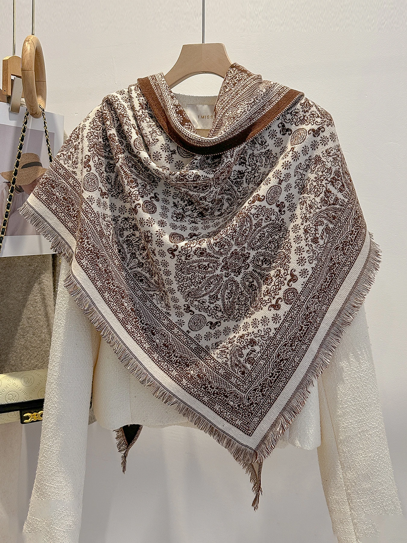 Frauen Paisley Print Kaschmir Schal Nachahmung Pashmina Schal Weiche Warme Winter Wrap Modische Weibliche Design Decke Bufanda – Detail 14