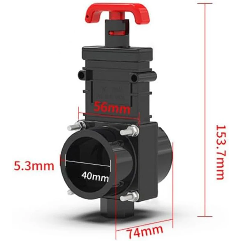 RVs Sewer Gate Valve Shut Off Valve W/ Leak Proof Cap Pull Type Waste Hose Valve For Caravan Motorhome Toilet Waste Water System