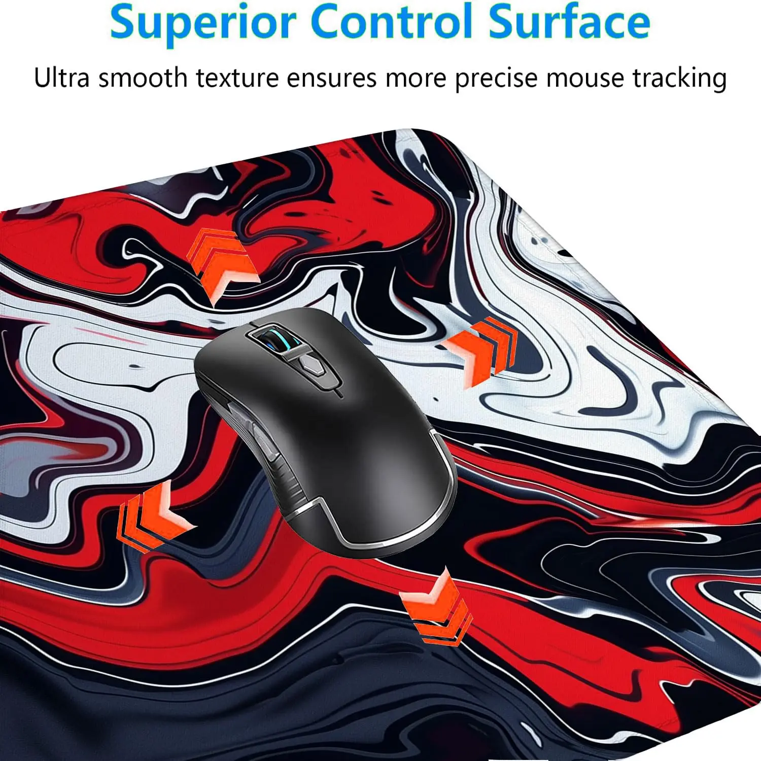 لوحة ماوس ألعاب بنمط رخامي أحمر، وسادات ماوس تجريدية باللونين الأبيض والأسود، سجادات لوحة مفاتيح الكمبيوتر المحمول، حصيرة مكتب، ديكور منزلي للمكتب
