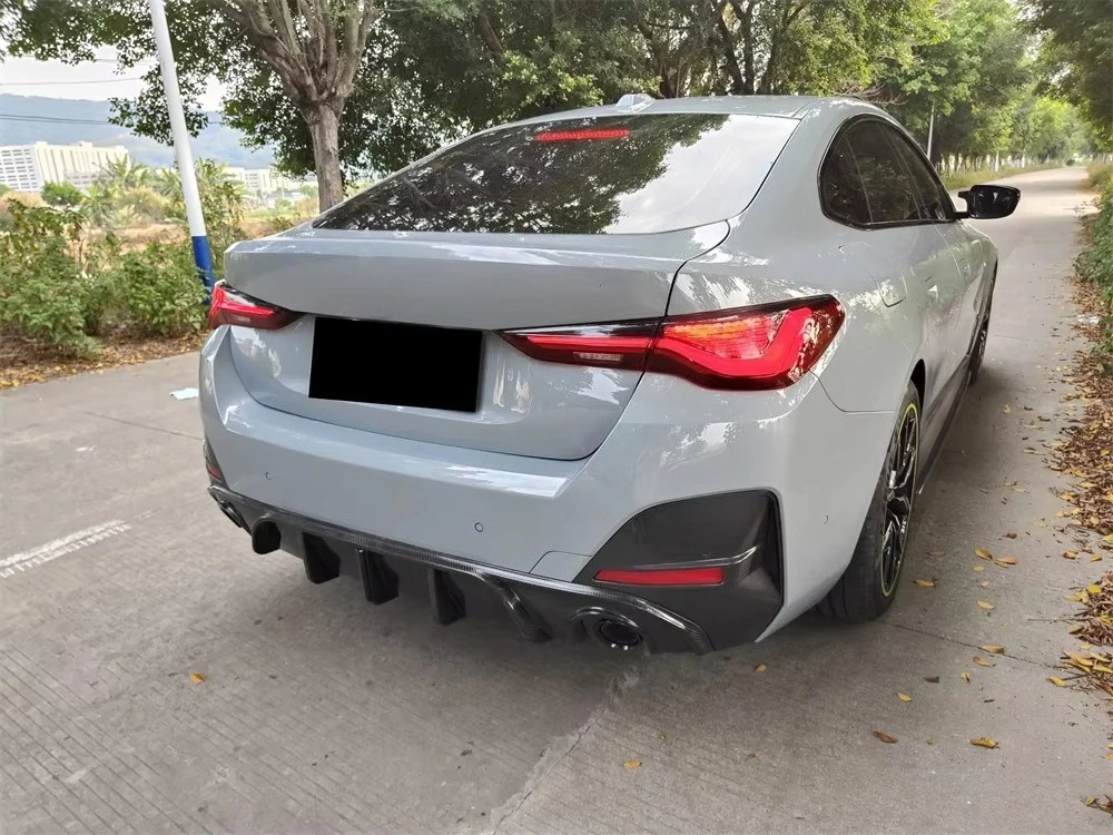 3D Style Carbon Fiber Front Lip Side Skirt Rear Diffuser Body Kit for 2020+ 4 Series G26 Upgrade