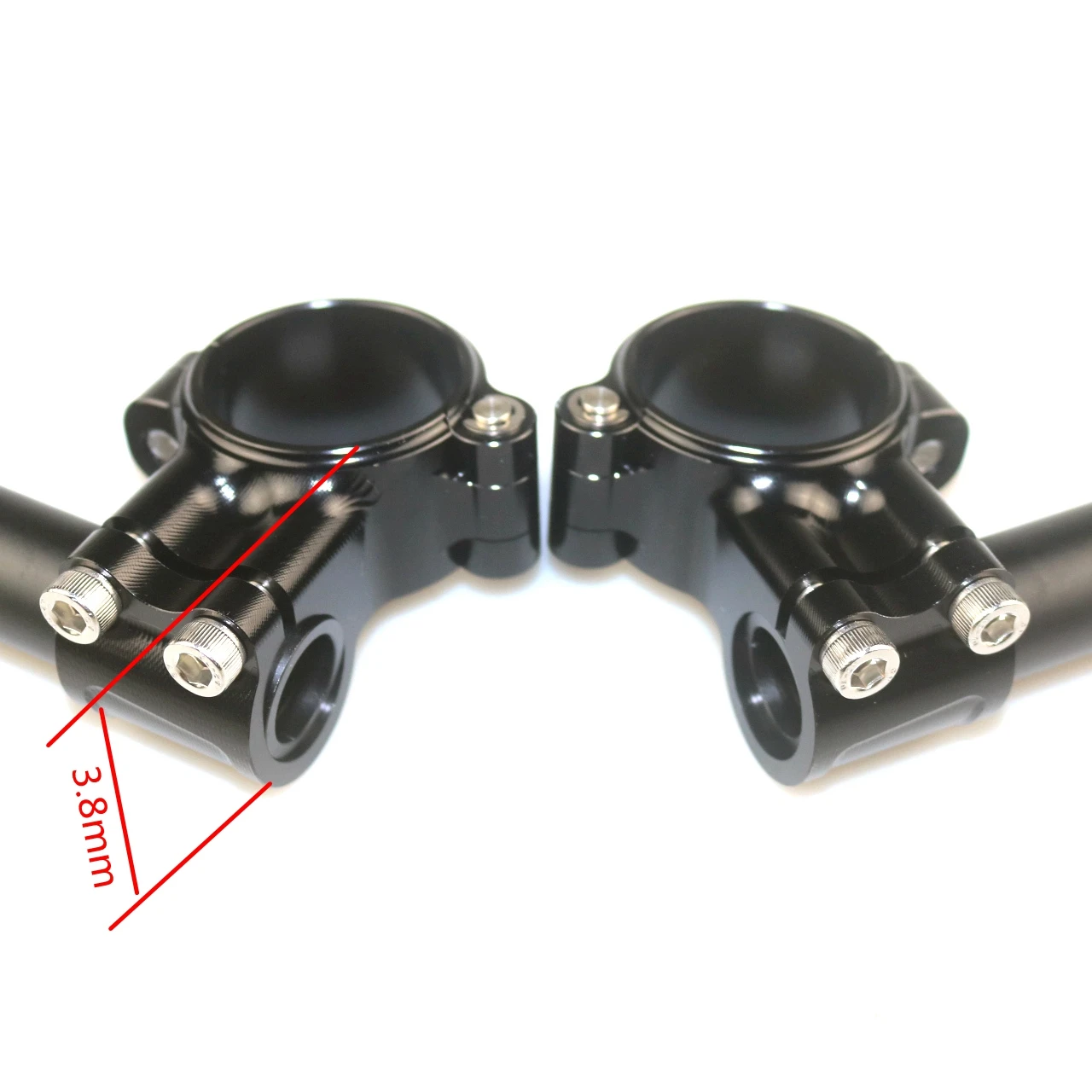 MOTO-TRON Motorcycle CNC Clip Ons Fork Tube Handlebar Racing Handlebars For KAWASAKI Ninja400 2018-2025
